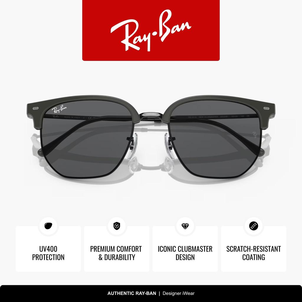 Sluneční brýle RB4416 CLUBMASTER BLACK 51 NOVÉ 6653B1 ŠEDÉ NA polarizační Ray-Ban