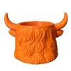 Highland Cow Planter 3D Printed Cute Animal Flower Pot Mini Cow Plant Container for Indoor Outdoor Desk Patio Garden Decor