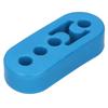 12mm Muffler Hanger Exhaust Pipe 4 Holes Adjustable Polyurethane Buffer Shockproof UniversalBlue