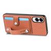 For Samsung Galaxy S25 Edge Case Carbon Fiber Texture Leather Phone Back Cover with Card Holder