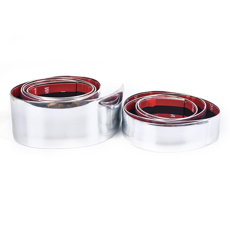 1Pcs Universal Car Door Bumper Decoration Moulding Trim Silver Chrome Strip
