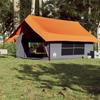 VidaXL Tente de camping 5 personnes gris et orange imperméable, tente, abri de camping, abri de jardin, tente de jardin, 4009541