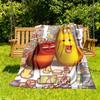 1 Stück Larva Love Outdoor-Decke Leichte Flanelldecke, Ganzjahresnutzung für Sofa, Bett, Reisen, Camping, Wohnzimmer, Büro, Couch062