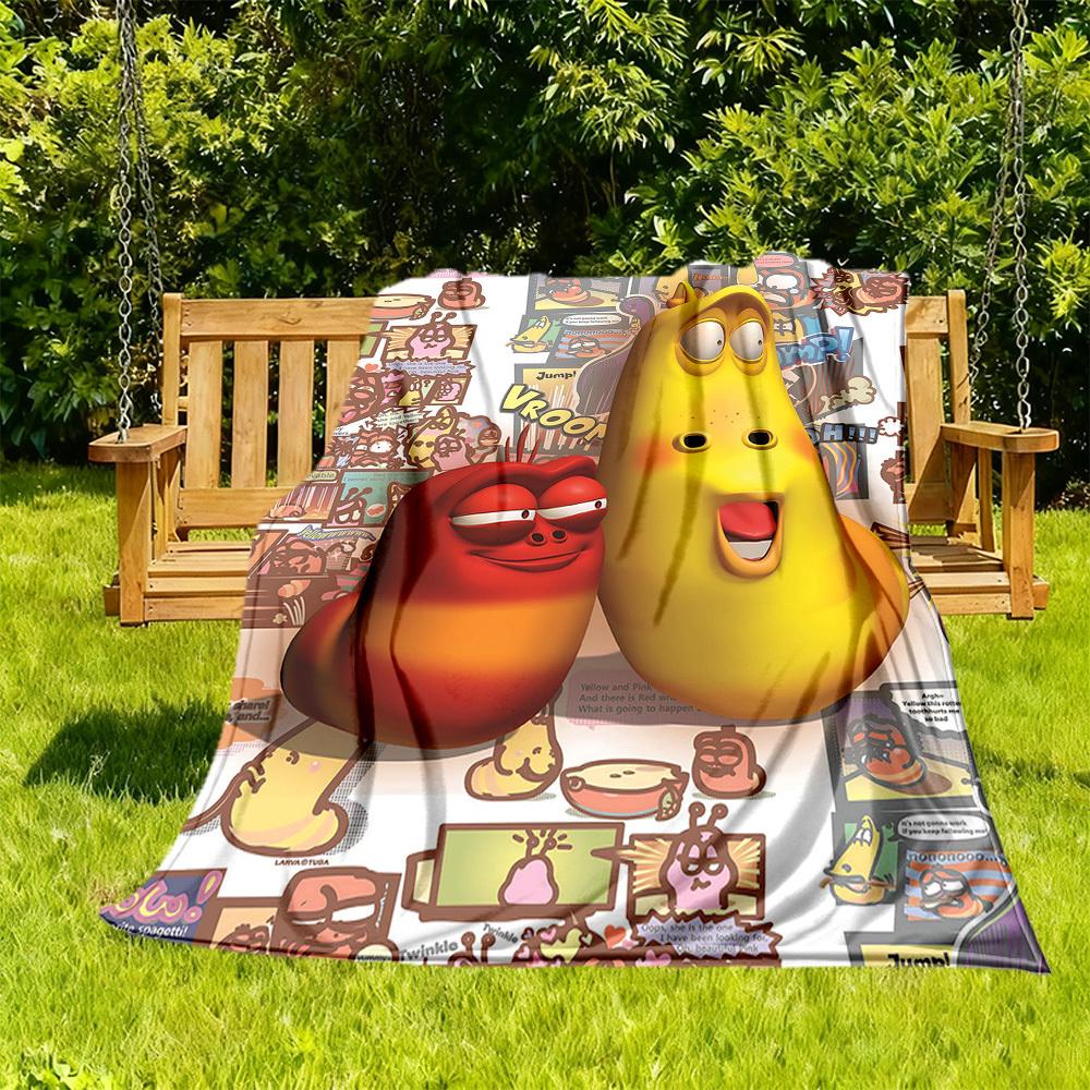 1 Stück Larva Love Outdoor-Decke Leichte Flanelldecke, Ganzjahresnutzung für Sofa, Bett, Reisen, Camping, Wohnzimmer, Büro, Couch062
