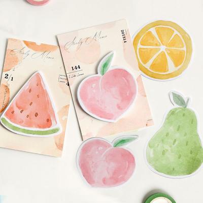1 Stück Niedlich Kawaii Natürliche Früchte Haftnotiz Notizblock Büroplaner Aufkleber Schreibwaren Schulsachen Dekoration Klebend