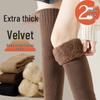 Women's Cashmere Thigh-High Fleece-Lined Socks - Warm, Thick & Cold-Resistant for Autumn/Winter