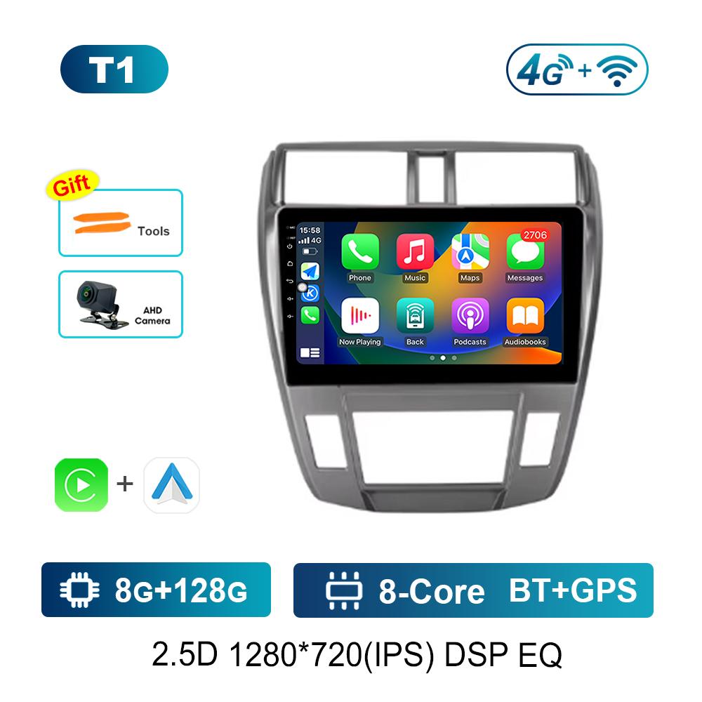 For Honda City 2008 - 2013 Android System Car Video Multimedia Player GPS 10.1 Inch 2.5D Screen  DSP Stereo 4G WiFi GPS Navi