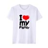 T-shirty damskie Kocham moją rodzinę Zabawne jednakowe stroje rodzinne Bawełna Wygląd rodzinny Ojciec Matka i córka Syn Koszulki dziecięce Body dziecięce