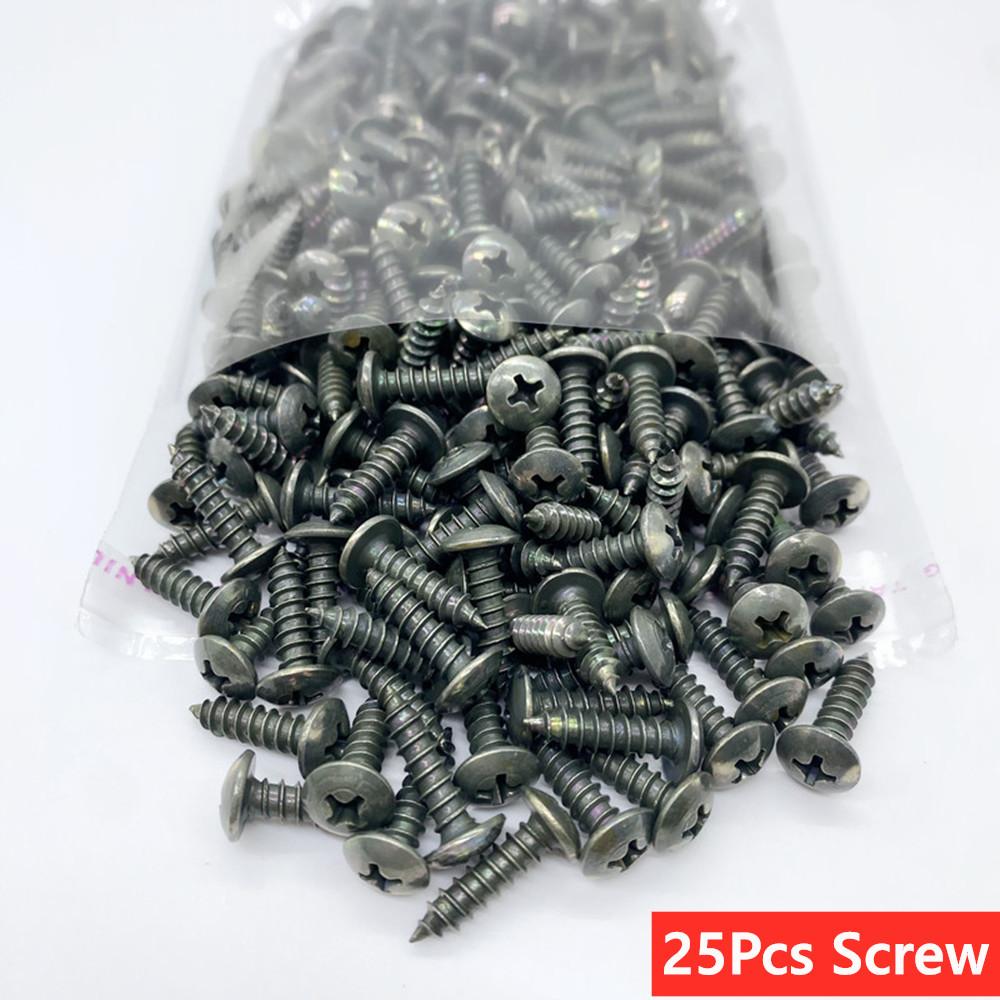 100pcs/20pc Mixed Car Metal Screw Tapping Fastener Clip U-Type Clip with Screw Anti-rust Protection Clip Screw Buckle Iron Sheet