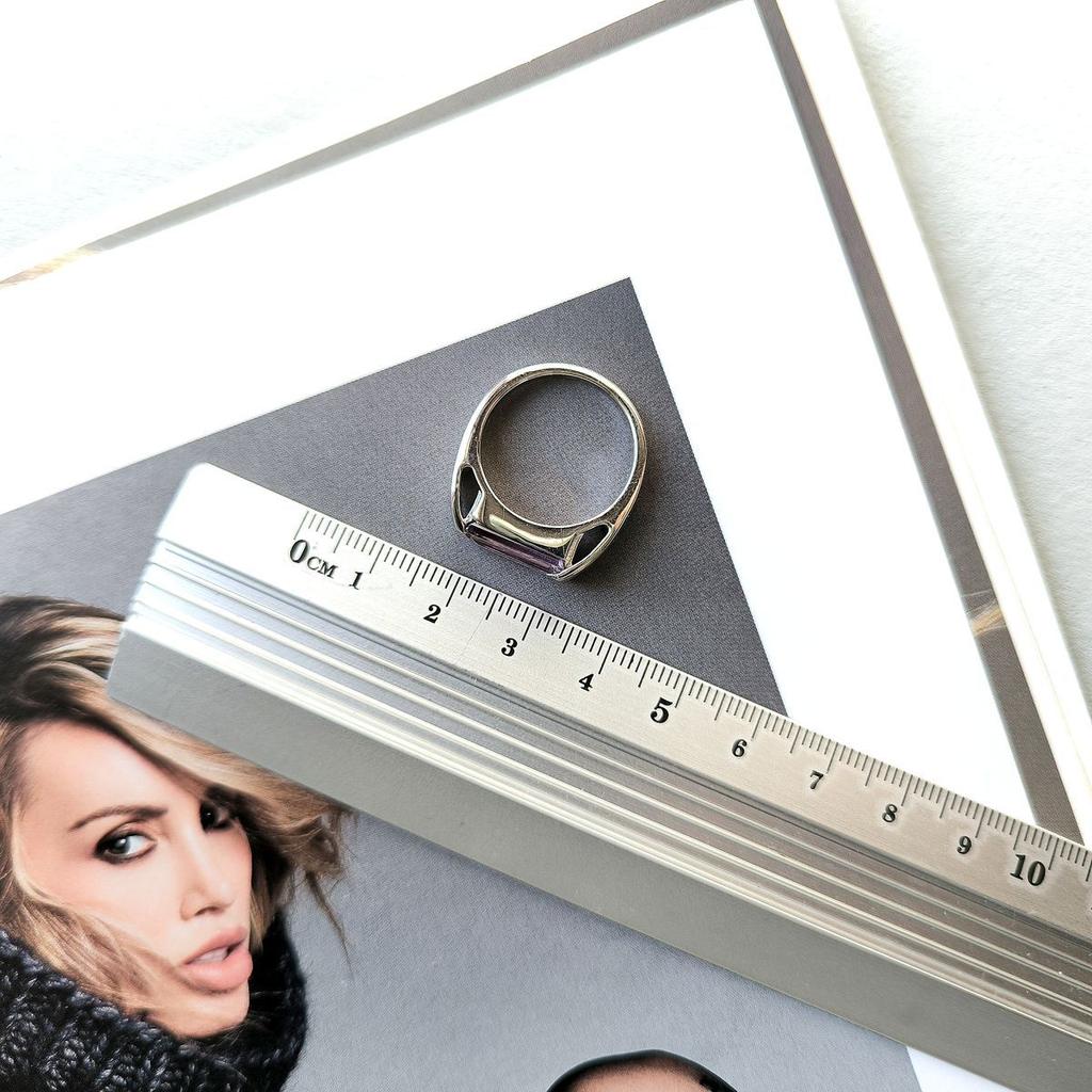 Серебряное кольцо с натуральным аметистом 2.491ct, вес изделия 5,59 гр (2163237)