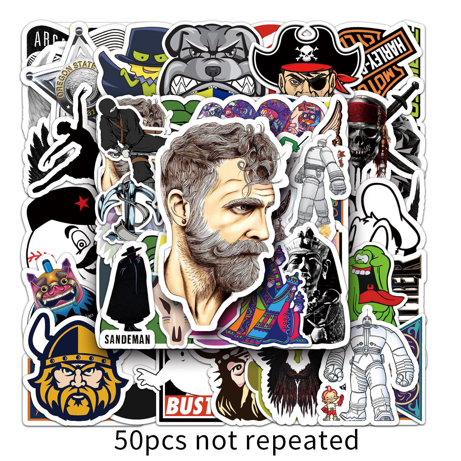 50 Personalized Rock Graffiti Stickers: Waterproof & Removable for Suitcases, Laptops, Scooters & Tablets