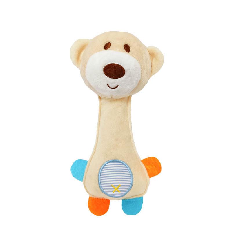 Children's Plush Rattle Stick With Bell Baby Animal Hand Grabbing Stick Soothing Toy Supplier From China