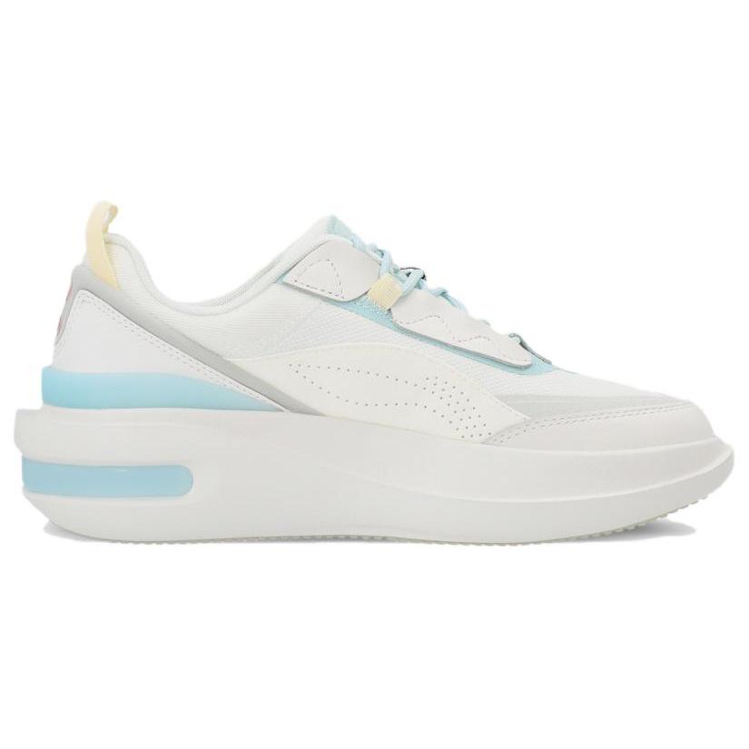 Li Ning Future R1 Abrasion Resistant Breathable Low top Skateboard Shoes Women's White Blue AGLT016-4