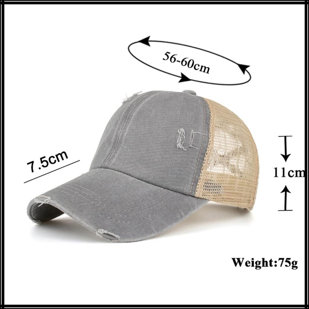 Mesh CA662 [White Fang] Cap, Distressed, Hat, Running, Outdoor, Women, Men, (Khaki)