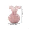 Glass Vase, Rosy Crystal Decorative Centerpiece, Modern Living Room Table Decor
