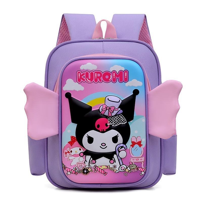 Cute Cartoon Lightweight Children s Backpack Nylon Material Perfect For Kindergarten Kuromi