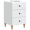 White Nightstand with Drawers 43 x 41 x 66.5 cm Engineered Wood