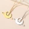 LIKGREAT Exquisite Saturn Planet Star Pendant Necklace Women Stainless Steel Jewelry Men Crescent Punk Choker Elegant Gift 2026
