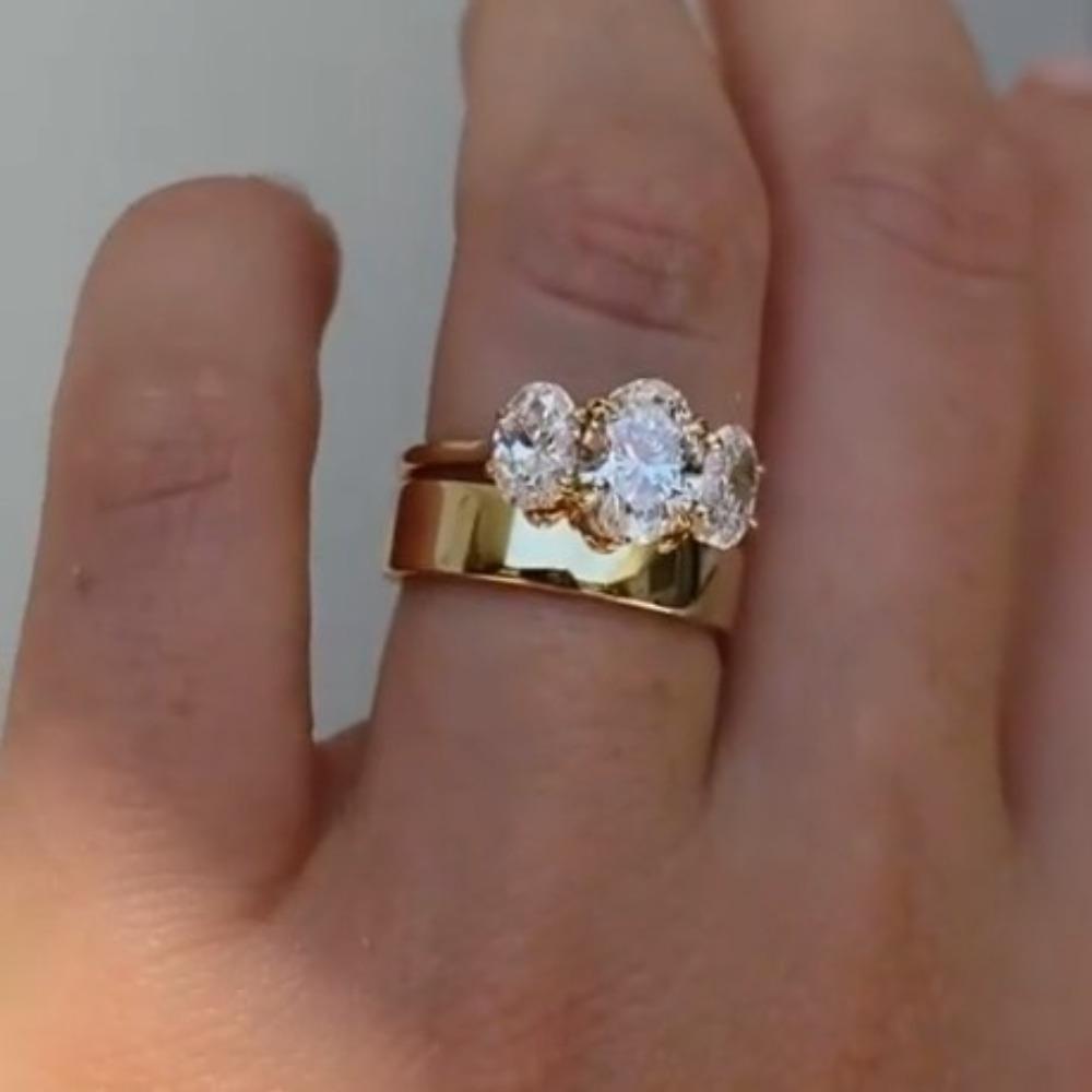 Nádherné Luxusní Prsteny pro Ženy Svatba Zásnubní Doplňky Unikátní Dámský Prsten Módní Šperky Dárky