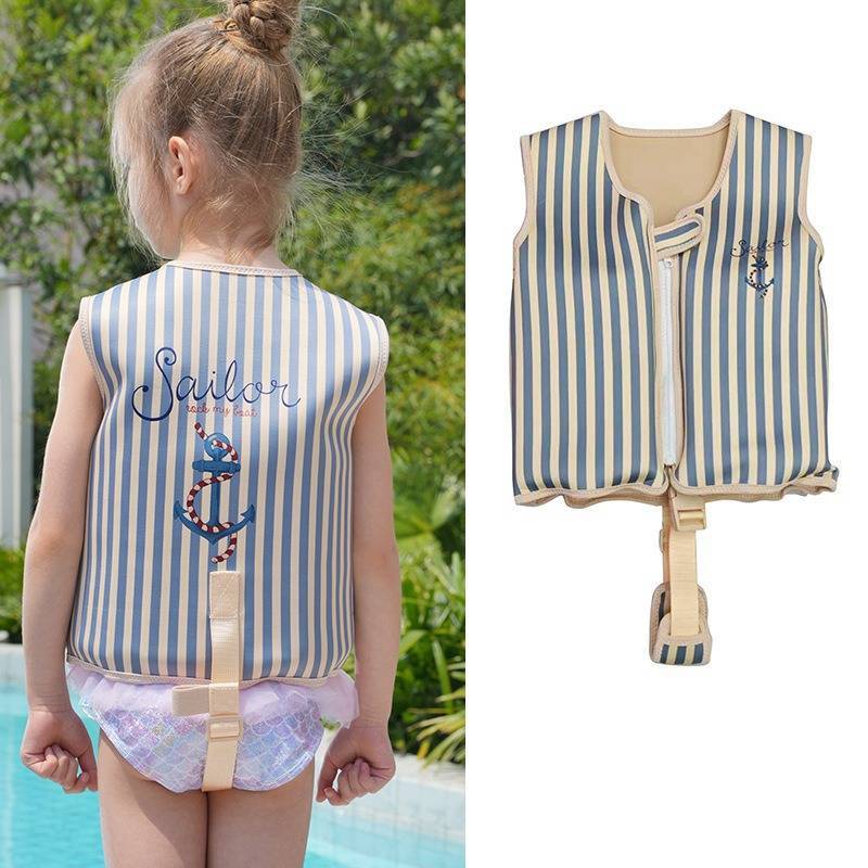 Kids Float Vest With Cotton Material Cartoon Print For Water Play And Swimming Safety