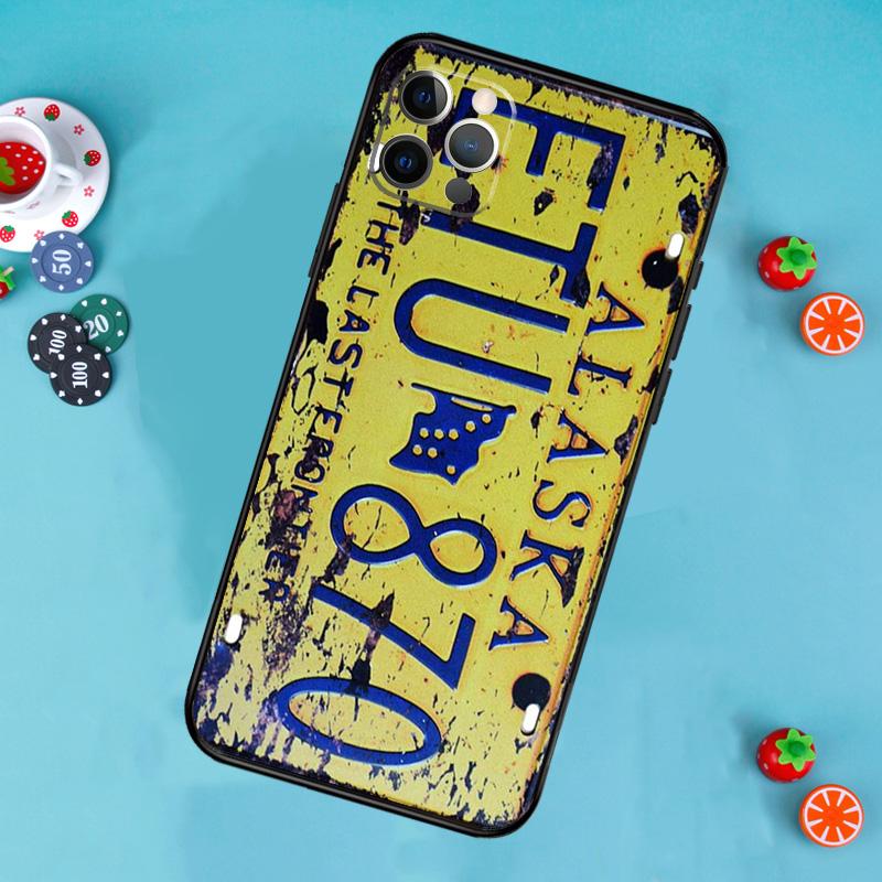 Retro Vintage License Phone Case For iPhone 17 Air 16 15 14 13 12 11 Pro Max 12 13 Mini 15 16 Plus 16e Cover Funda