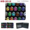 Among Us Wallet PU Leather Bi-fold Short Cartoon Game Card Holder Coin Purse for Students Black