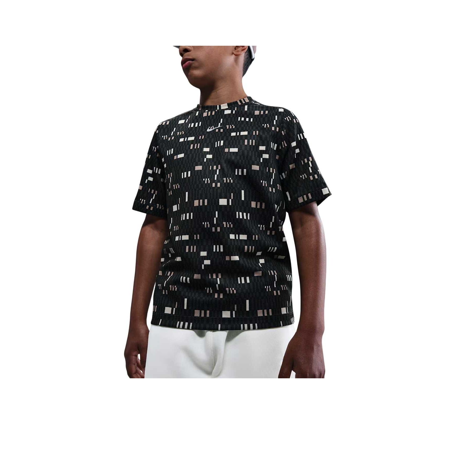 

Nike Футболка Dri-Fit Мульти Удобная Модная Простая Универсальная Короткий Рукав Детские Топы HV0204-010 S