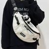 Bolsa Transversal Masculina Estilo Harajuku - Bolsa de Cintura Versátil para Ciclismo e Esportiva