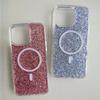Clear Glitter Bling Magnetic Case for iPhone 14 13 12 Pro Max Plus Cover for MagSafe Wireless Charging Soft Silicone Cover Funda