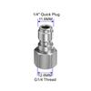 High Pressure Washer Nozzle 1/4" Quick Plug Connector Coupler With G1/4 Male Female Thread Fitting Adaptor Mass Air Flow 3