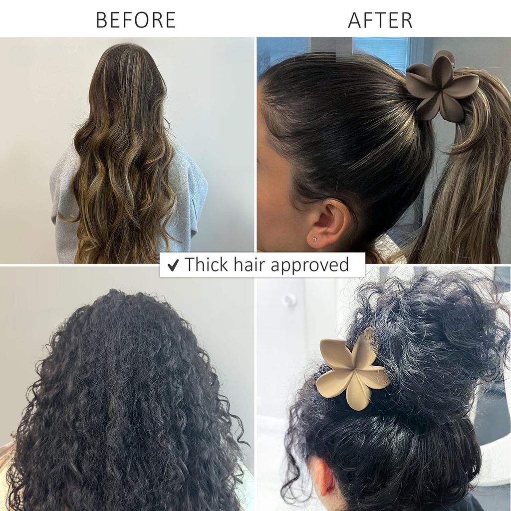 4pcs Frosted Egg Flower Scrunchies Holiday Side Scrunchies Hair Clips Shark Clips Hair Accessories Back of Head Plate Hair Shark