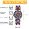 Waterproof Woven Bracelet Bohemian Adjustable Floral Braided Quartz Sparkling Lovely Fashion Casual Perfect Gift for Day Women's Watch Style,