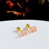 2Pcs Stainless Steel Letter M Stud Earrings for Women Fashion Brand Jewelry Delicate Cute Tiny Piercing Cartilage Earrings