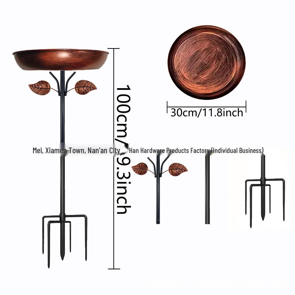

Ретро кованый железный поильник для птиц кормушка для уличного декора газона