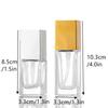 15/30Ml Empty Pump Bottle Glass Liquid Foundation Container Makeup Transparent Square Refillable Bottle Portable Pump Bottle