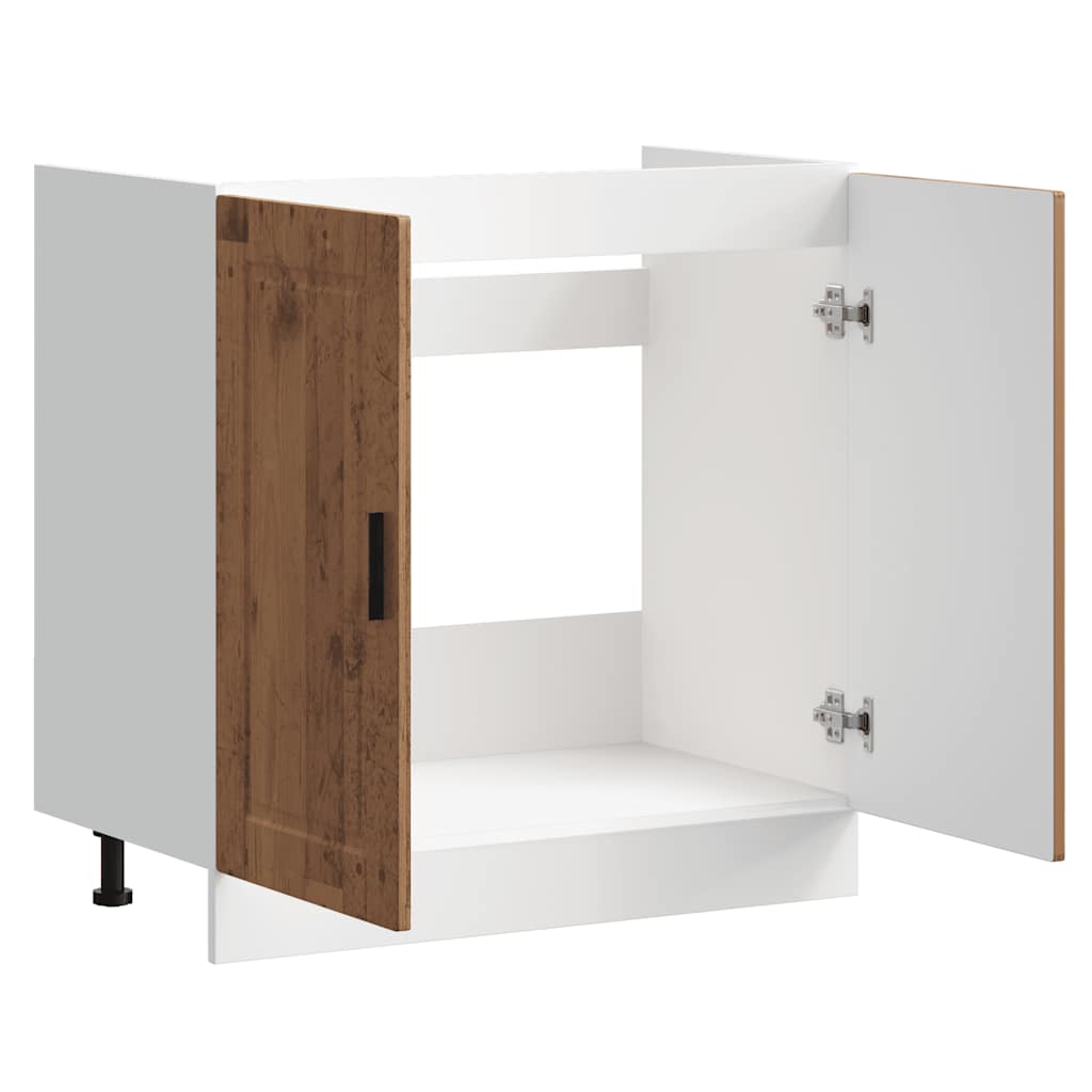 Vidaxl Sink Cabinet, Porto, Old Wood, 80X46X81.5 Cm
