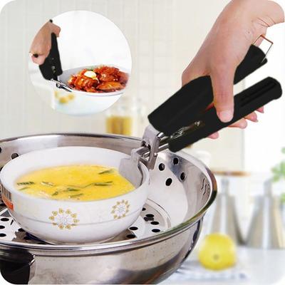 Pot Tongs Lightweight Anti-Scalding Anti-Rust Bowl Clip Gripper Kitchen Accessory for Home