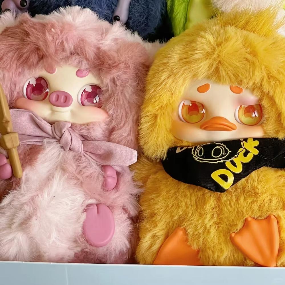 Cino Children's Story Battle Plush Blind Box Mystery Box Kawaii Fluffy Pig Rabbit Doll Cute Anime Figure Toys Desktop Ornaments