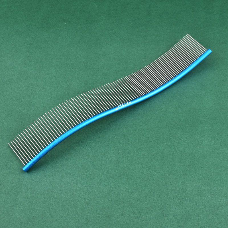 Color Stainless Steel Pet Comb Professional Pet Grooming Comb Dense Sparse Teeth Dog Cat Cleaning Brush Hair Removal 22cm Comb