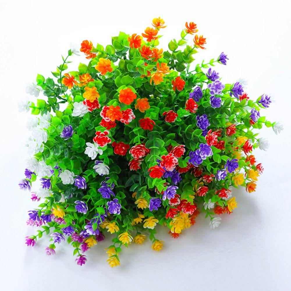 Mehrfarbige Künstliche Eukalyptusblumen Plastik-Eukalyptus-Strauß Innendekoration