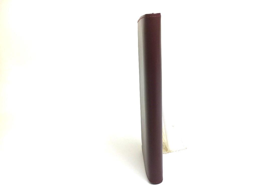 Authentic Cartier Must De Cartier Bordeaux Leather Bifold Long Wallet #a547  Refurbished