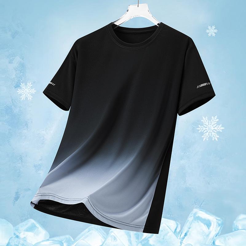 Men's Quick-Dry Elastic Short-Sleeve Sports Vest & T-Shirt for Basketball, Tennis, Running
