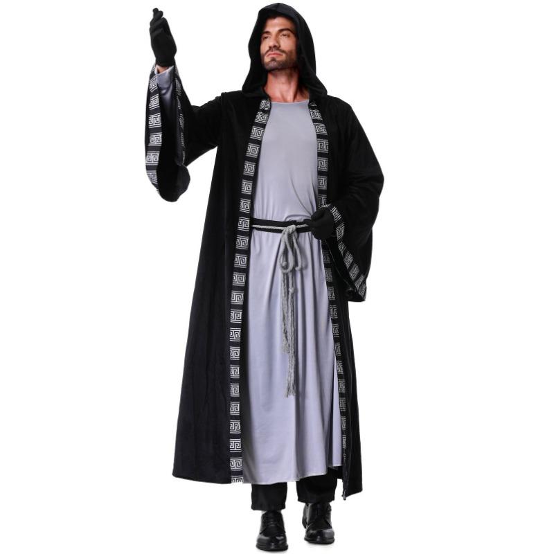 Source Medieval cape death suit, cape wizard robe, Middle Eastern priest costume Halloween costume