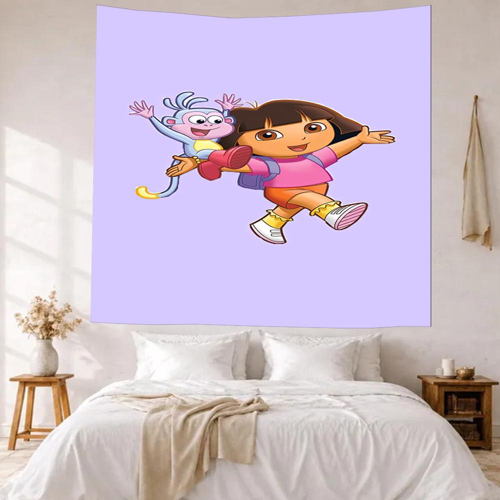 Dora Explorer Wall Decor Tapestry Art For Pet Memorial Birthdaywedding Party Backdrop Family Gift