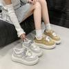 Leather thick-soled heightening little white shoes women's 2025 autumn new fashion versatile board shoes small casual sports shoes