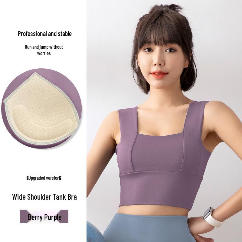 

Women s High-Impact Yoga Sports Bra Vest - Upgraded, Shockproof, Beautiful Back, Wide Shoulders, Ideal for Running and Fitness S