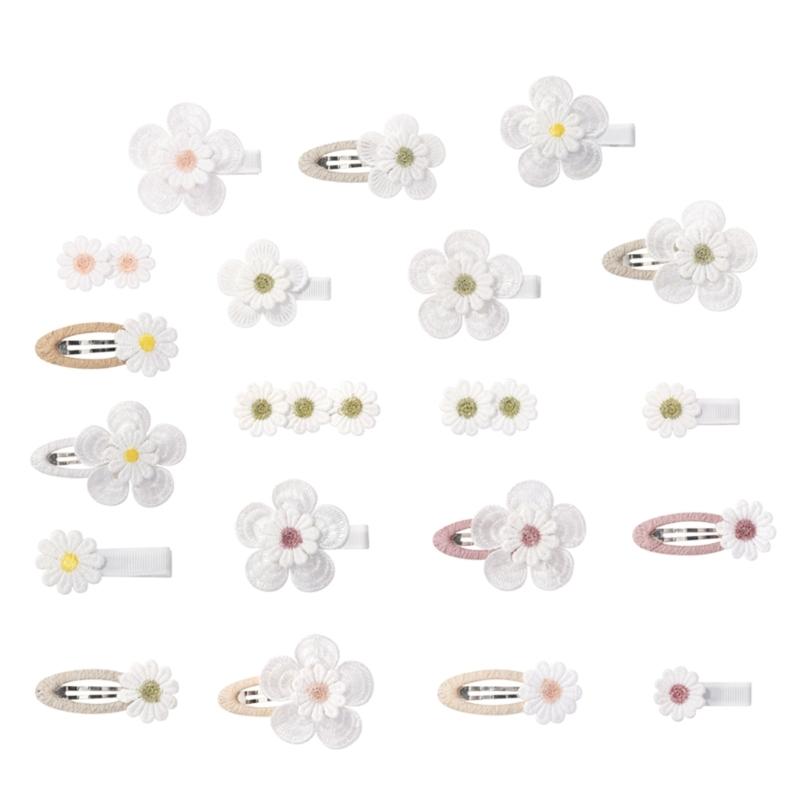 Set of 2 Cloth Hair Clip Kids Hair Ornaments Flower Hair Barrettes Child Hair Barrettes Lightweight for Little Girls