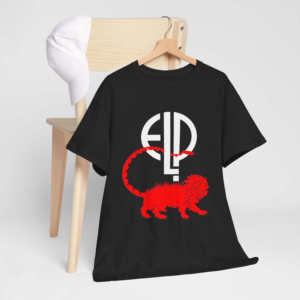 ELP Emerson Lake Palmer Symbol Music Legend Navy Black Tees T-Shirt Size S-5XL