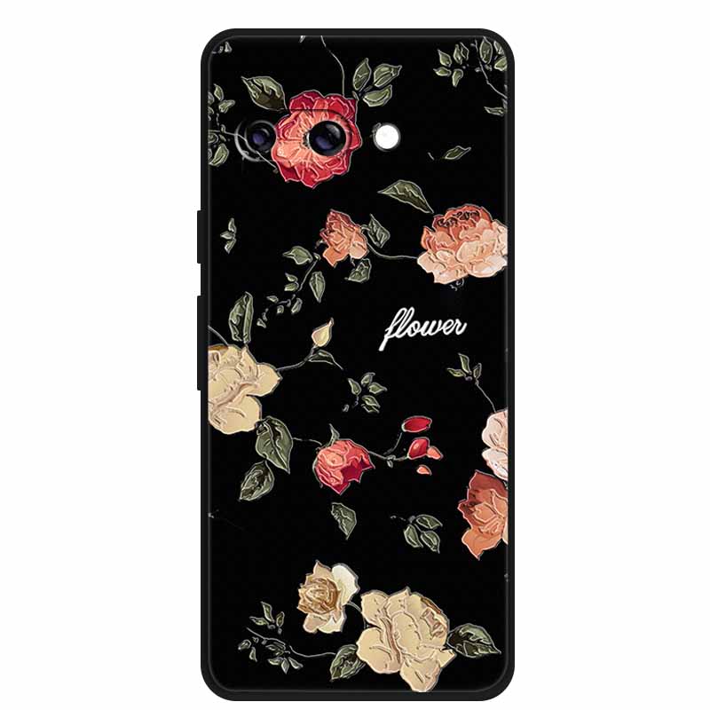 For Google Pixel 10a Case 3D Relief Flower Emboss Soft Silicone Funda Google Pixel 10a 5G 3D Cartoon Shell Pixel10a 3D Relief