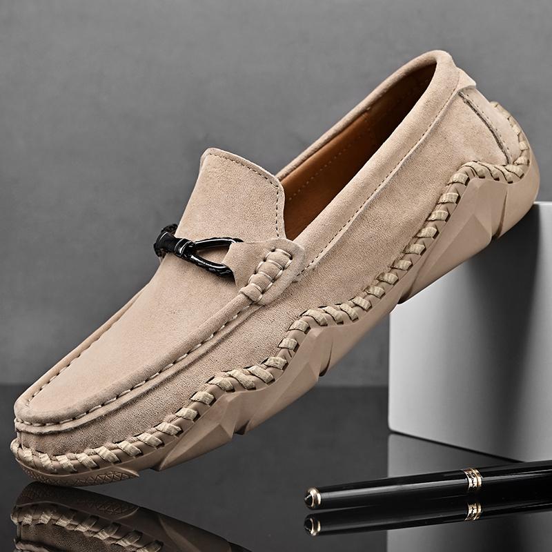 Sude Leather Men Shoes Luxury  Casual Slip On Formal Loafers Men Moccasins Italian Outdoo Male Driving Shoes Men Boat Shoes